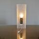 Pair of pull switch wall lights in perspex and gilded brass, France, circa 1960.