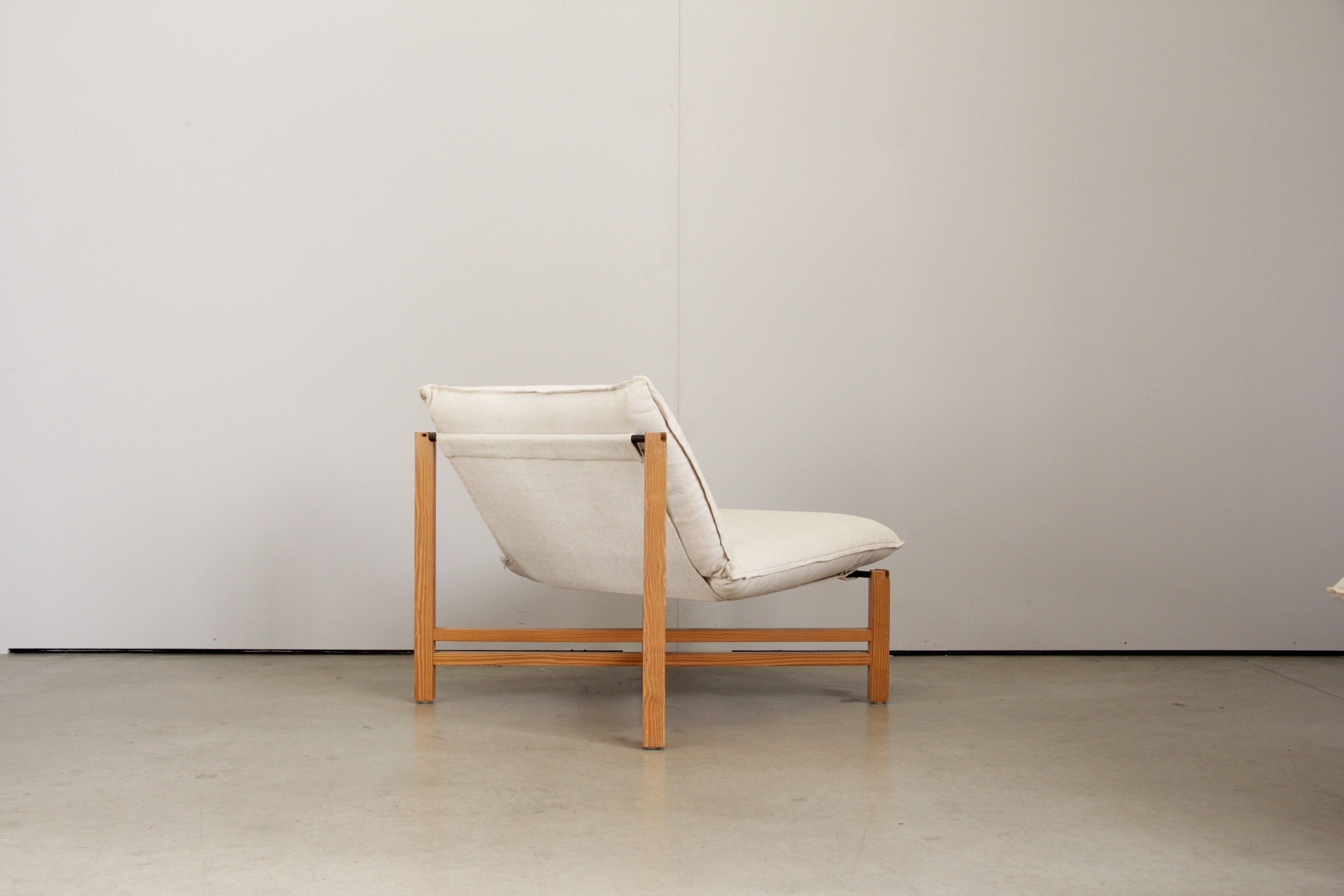 Foldable lounge set in pinewood by Burkhard Vogtherr for Rosenthal