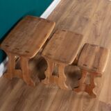 Retro Restored Ercol Chantry Nest Of Elm Tables