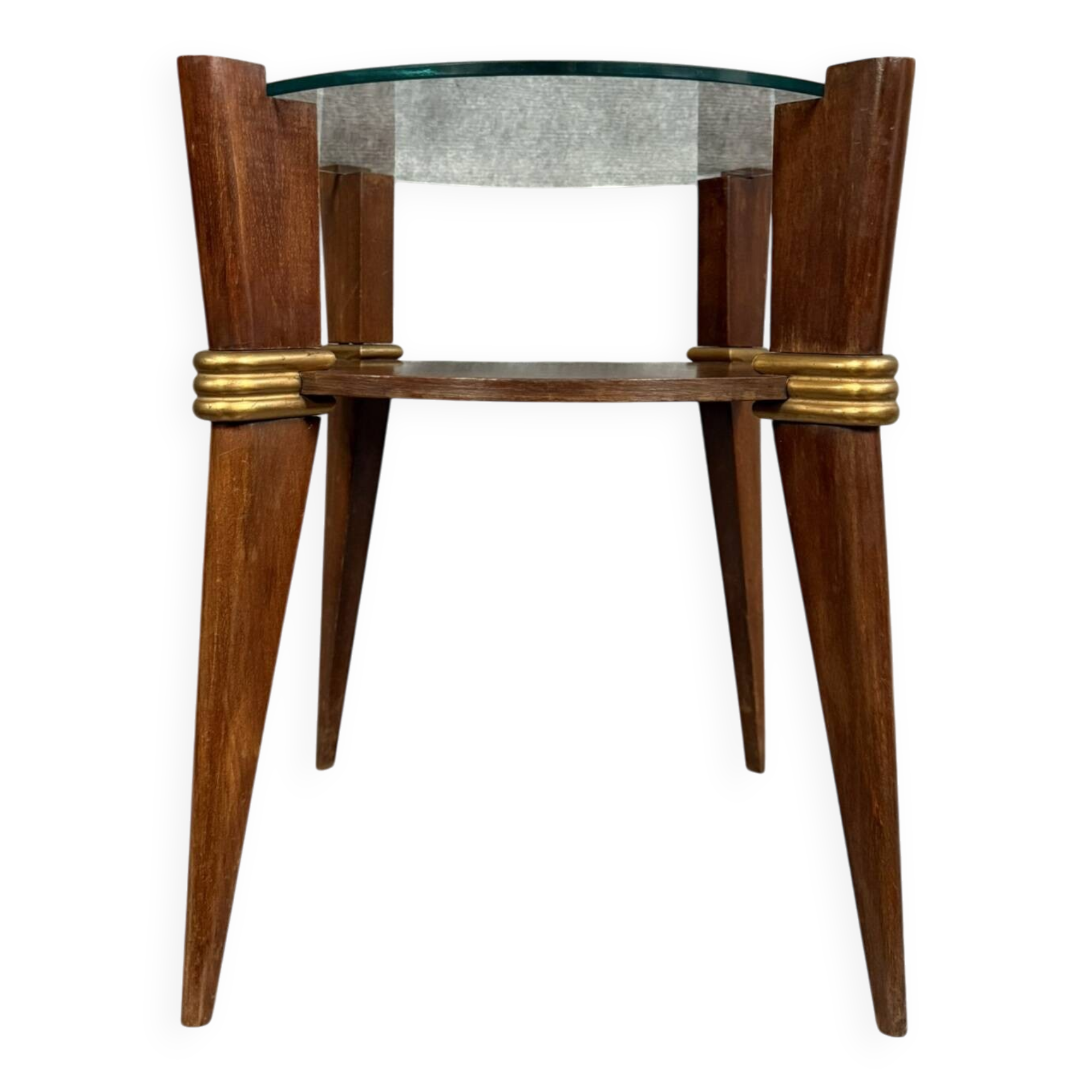 Vintage Italian coffee table with compass legs circa 1970