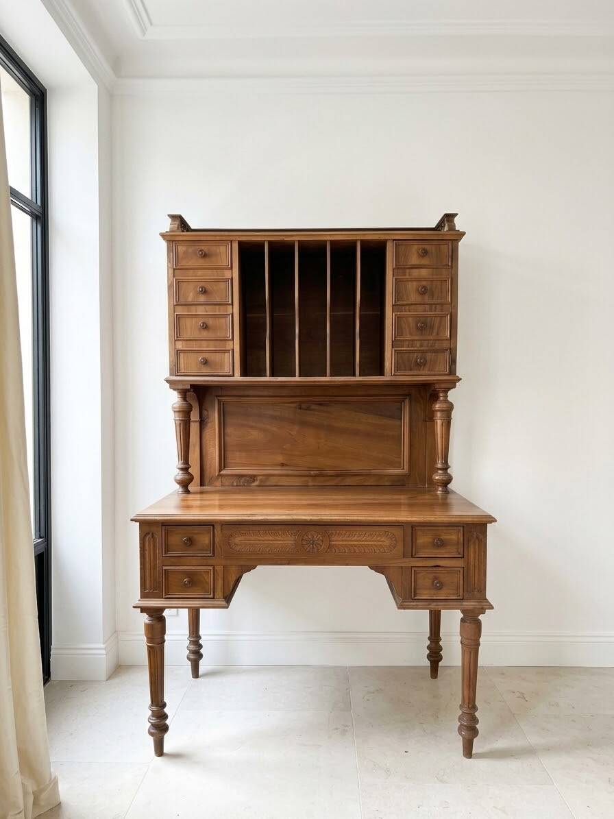 Classic wooden tiered desk