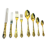 Prestige case for Odiot cutlery, solid silver and gold