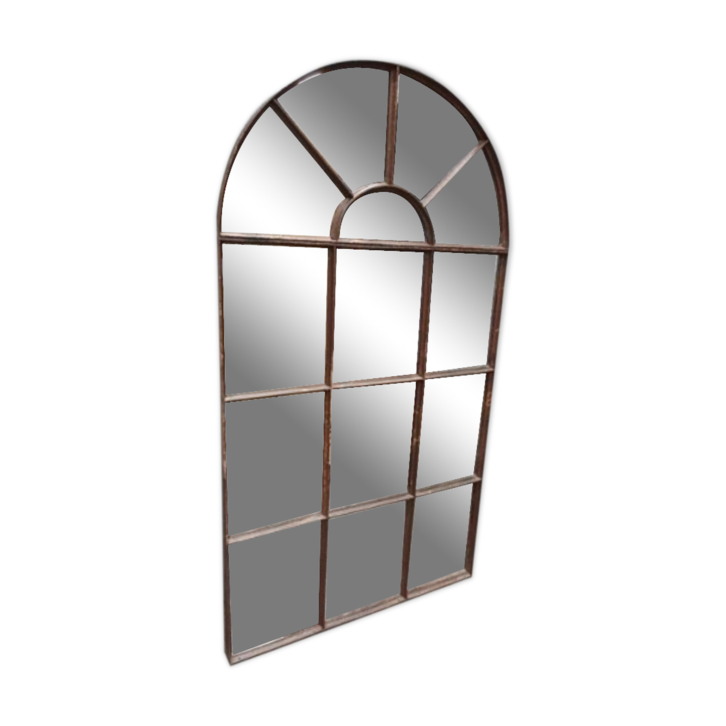 Metal industrial mirror in the shape of a warhead height 156 cm