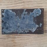 Old enameled house plate