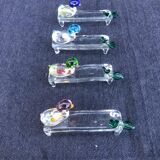 Set of Four Rare Vintage Murano Glass Knife Rests/Knife Holders, Italy, 1