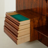Poul Cadovius rosewood wall unit with back panels Cado, Denmark, 1960s