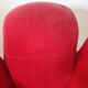 Fauteuil main rouge vintage années 70
