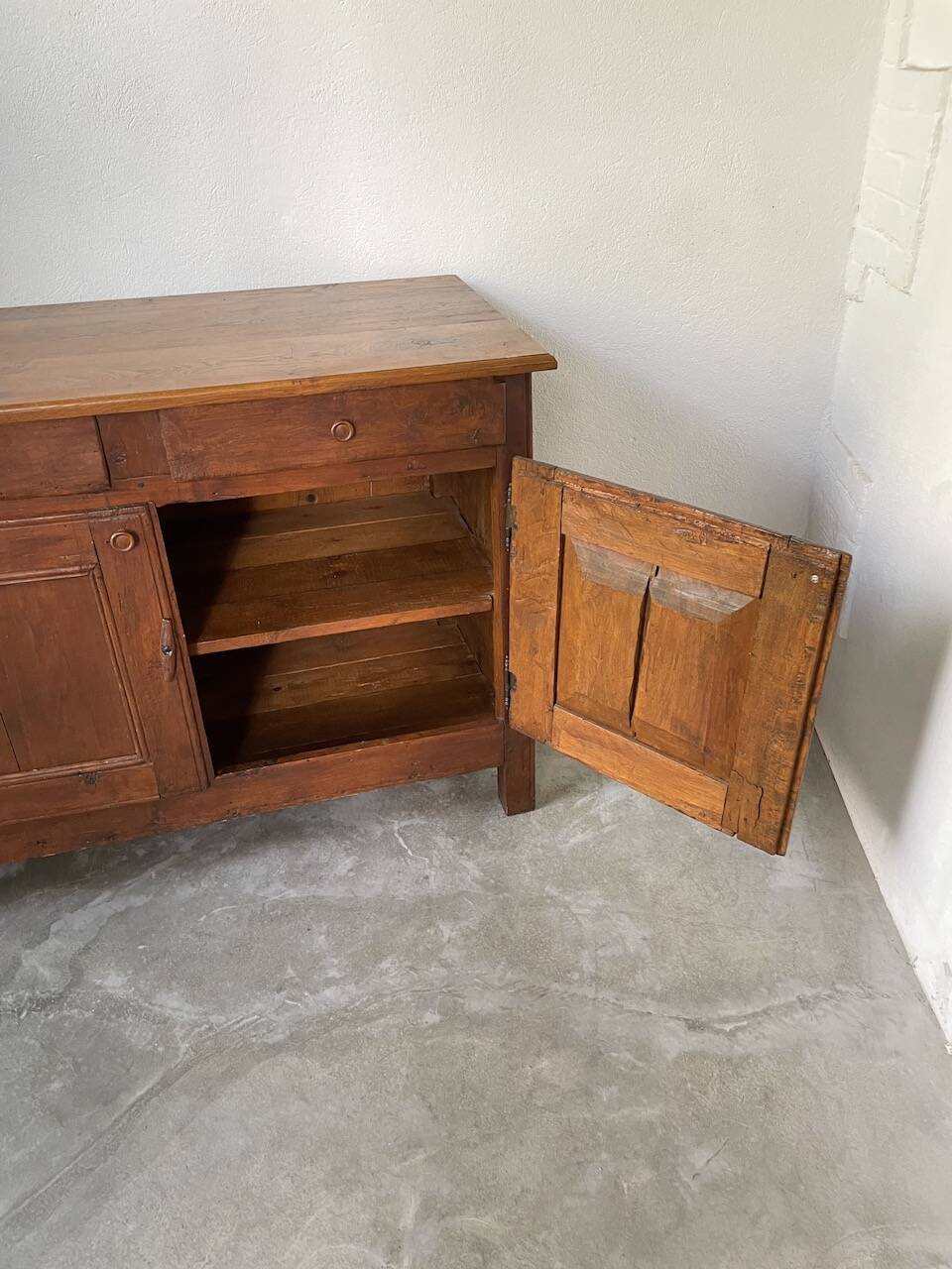 Jam cabinet, folk art furniture, oak, 19th century