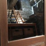 Beveled mirror walnut frame