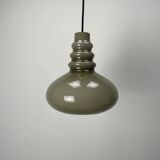 Grey glass pendant lamp by Peill & Putzler 1960