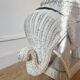 Piédestal en forme d’éléphant en rotin blanc années 1970