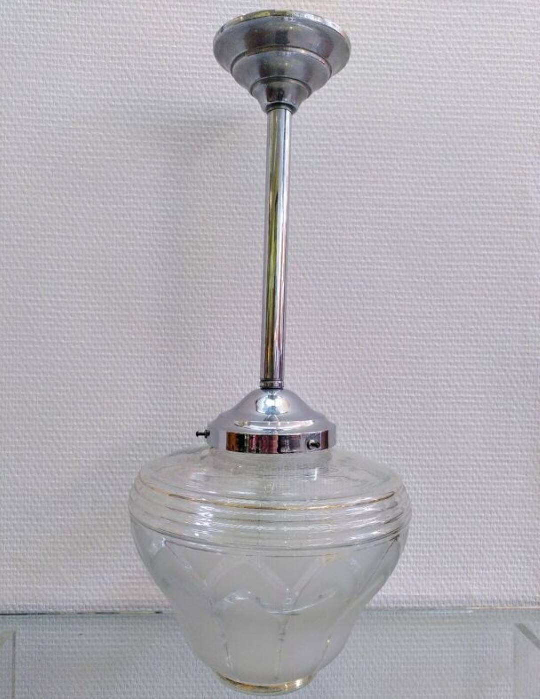 Lustre globe Art Deco