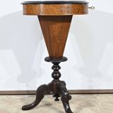 Trumpet Table for Work and Games, Walnut – Late 19th Century