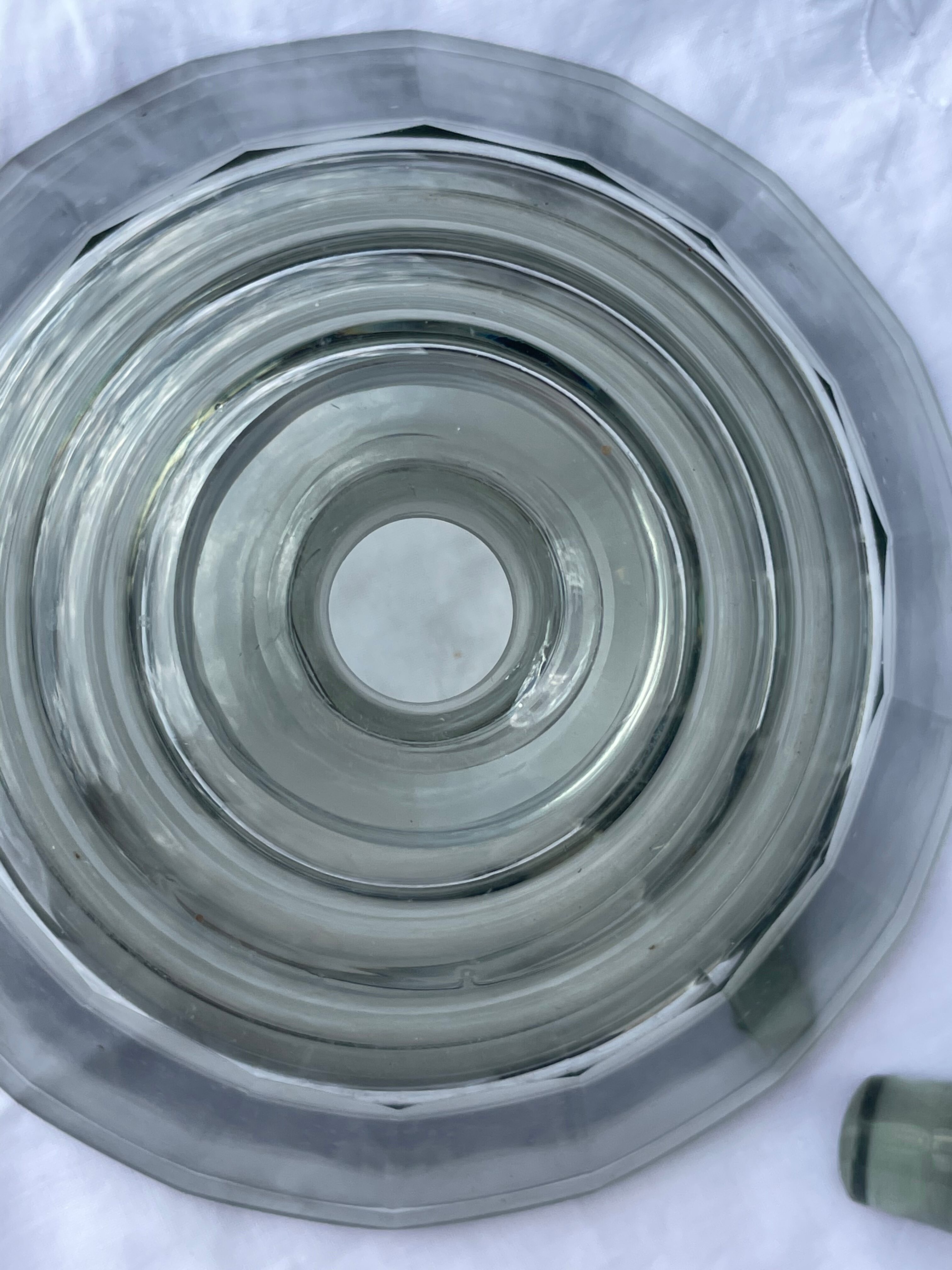 Carafe art deco blue green 1930