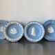 Lot de 4 Wedgwood BLEU Jasperware vintage
