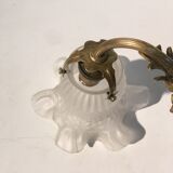 Brass Art Deco tulip sconce
