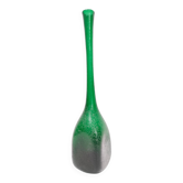 Emerald Green Corroso Murano Glass Vase by Seguso, Italy