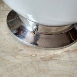 1940s ceiling light, white opaline globe