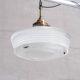 Glass and Brass Holophane Antique Pendant Light