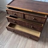 Rattan chest of drawers