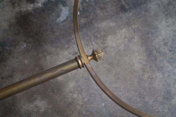 Glass and brass coffee table