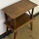 Bedside table with lattices, vintage compass legs