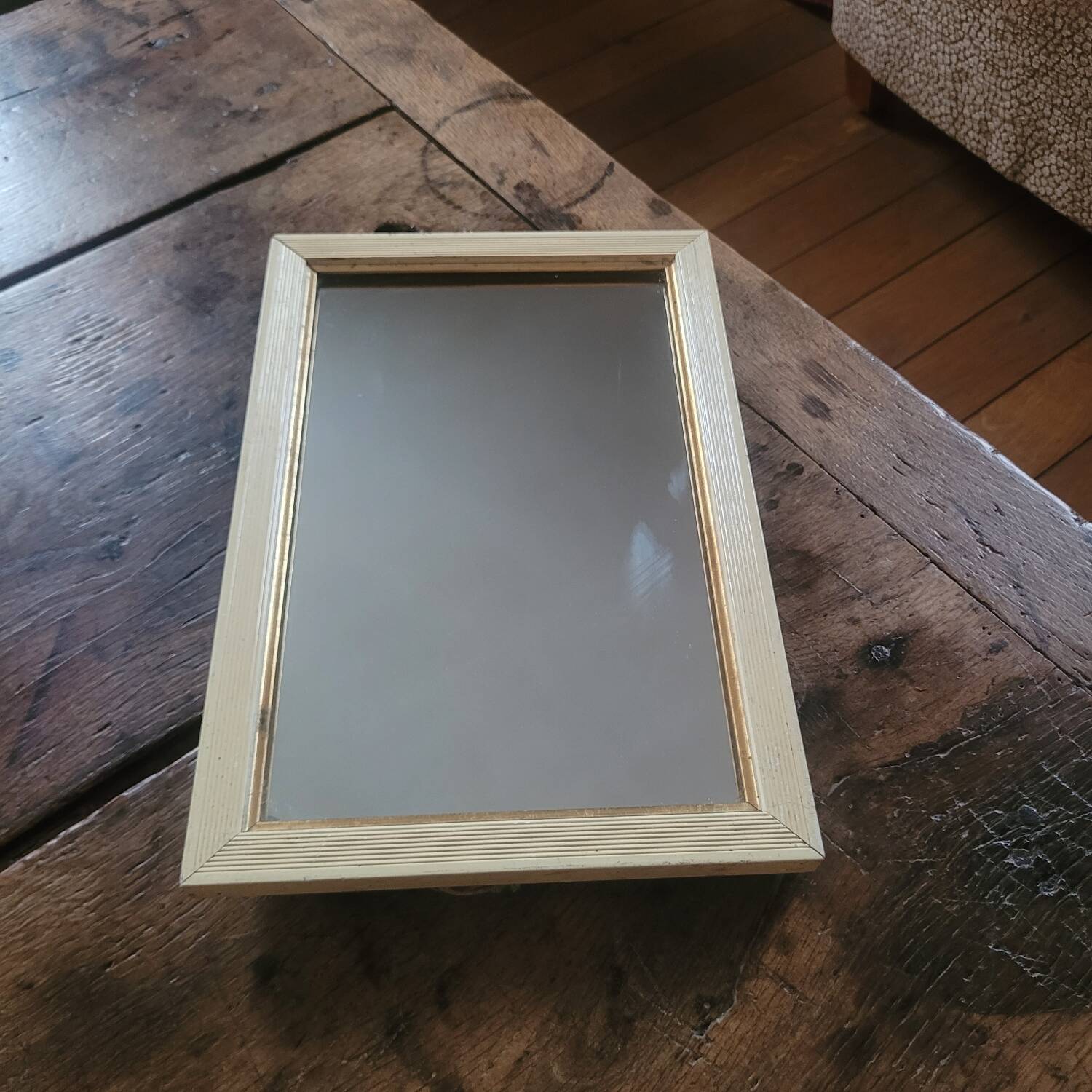Miroir en bois doré, années 1950