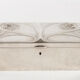Art nouveau style box in silver metal, interior in satin, 1910