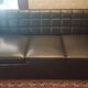 Canape vintage skai noir convertible