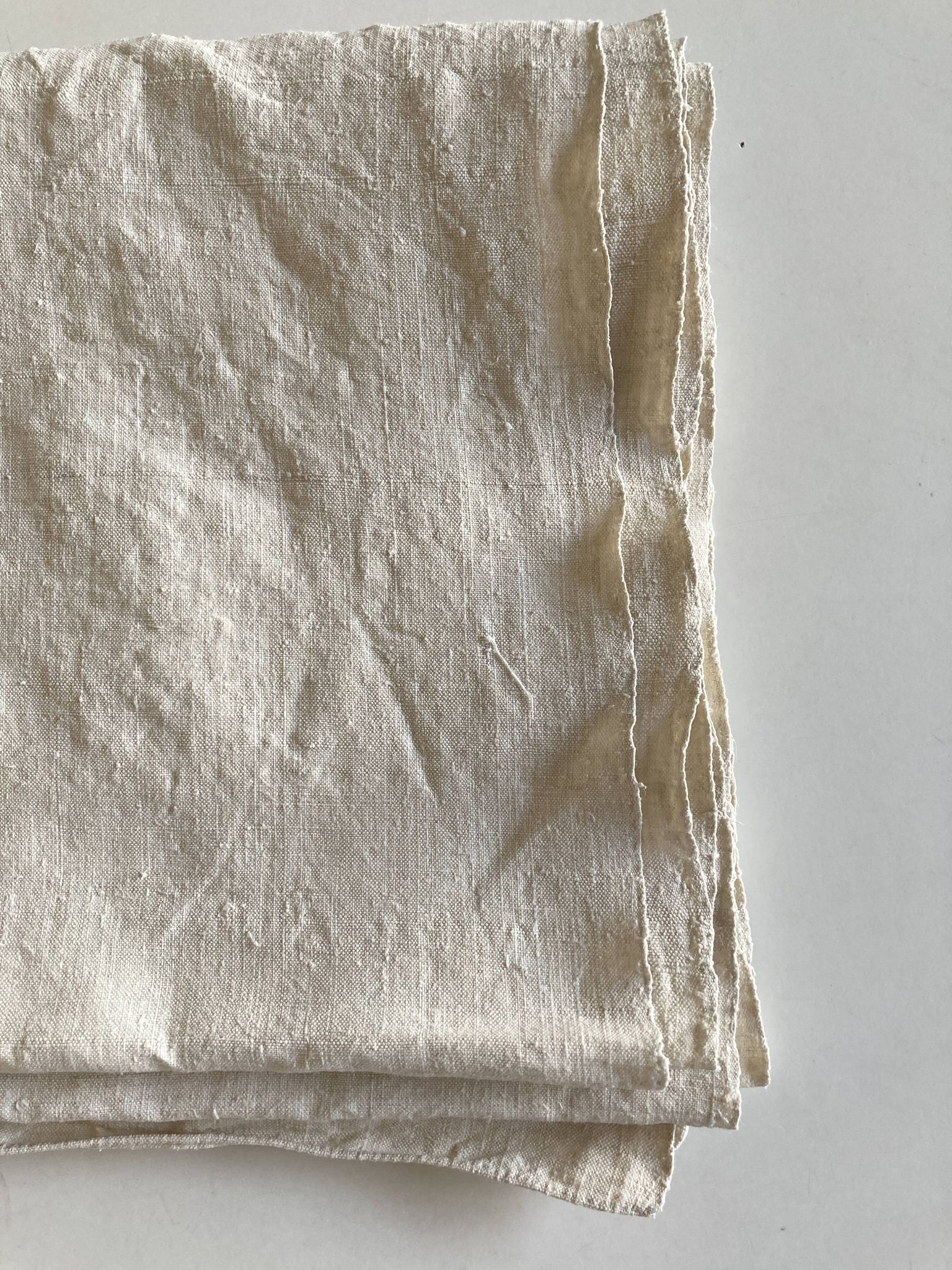 Nappe de ferme de réserve en lin brut 19e L260cm
