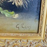 Oil on canvas still life by G. Lamy (19th-20th century)