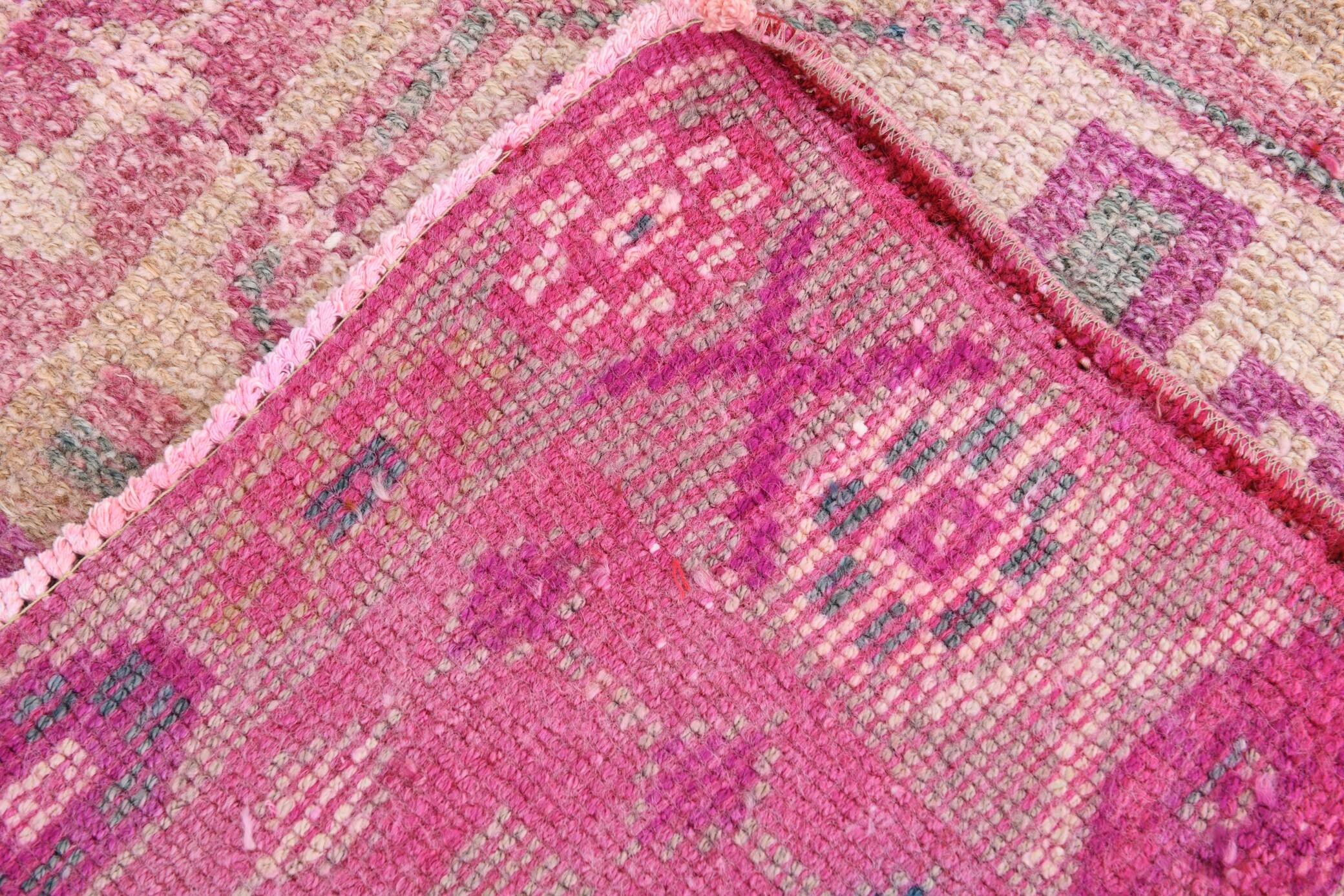 3x10 Rug For Hallway Pink Vintage Runner Rug, 85x318Cm