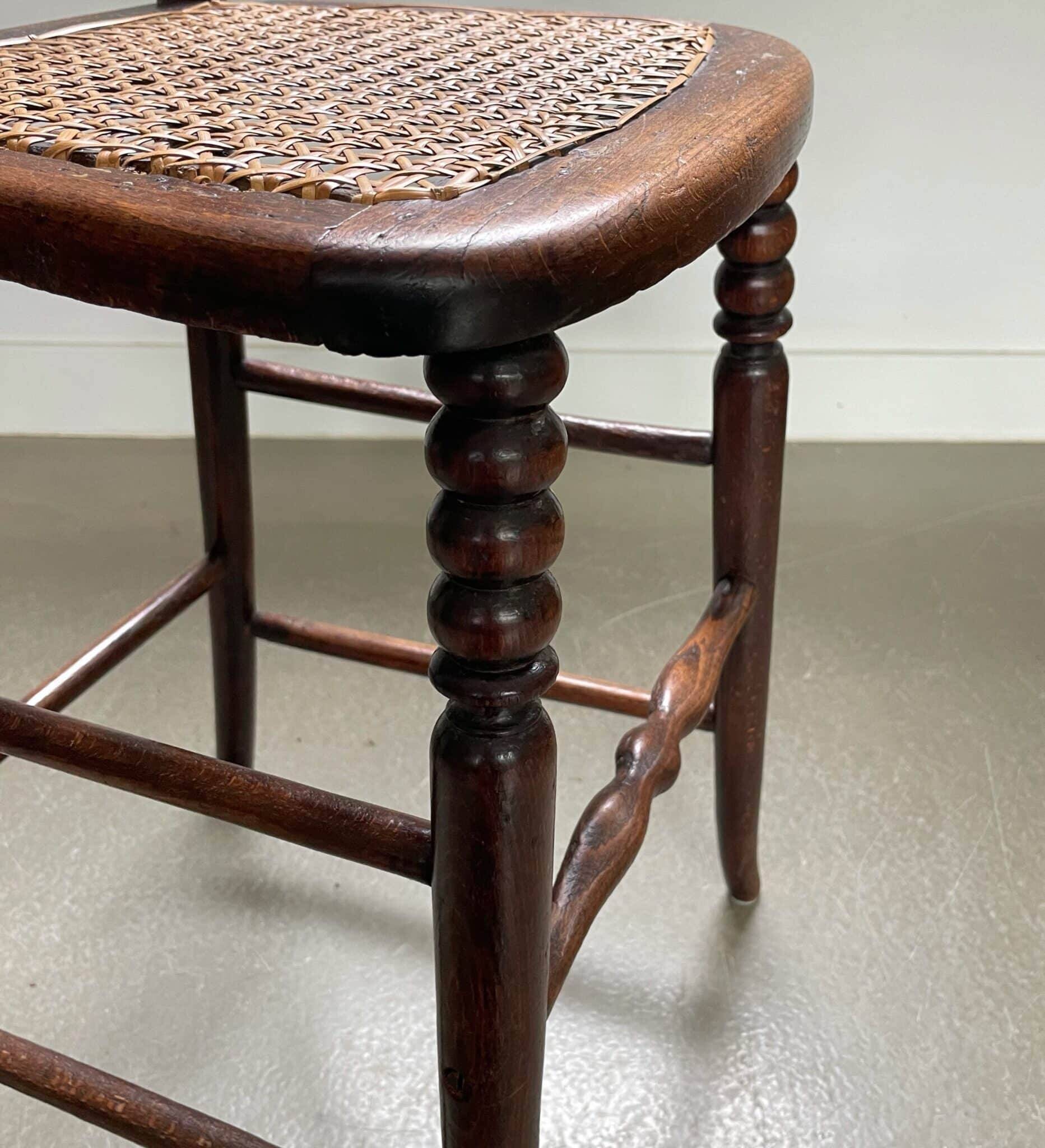 English antique children's high chair, 1900s