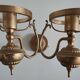 Antique brass wall sconce with two arms, Louis XV style.