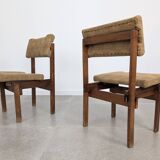 Pair of Rietveld Style Chairs with Adjustable Seat and Backrest, 1950s