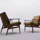 1960 Henryk Lis Mid Century Armchair in Forest Green Velvet