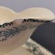 Old Choisy Le Roi earthenware gravy boat, Chinon decor