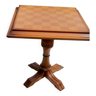 Table de jeu damier échec dames avec pied central