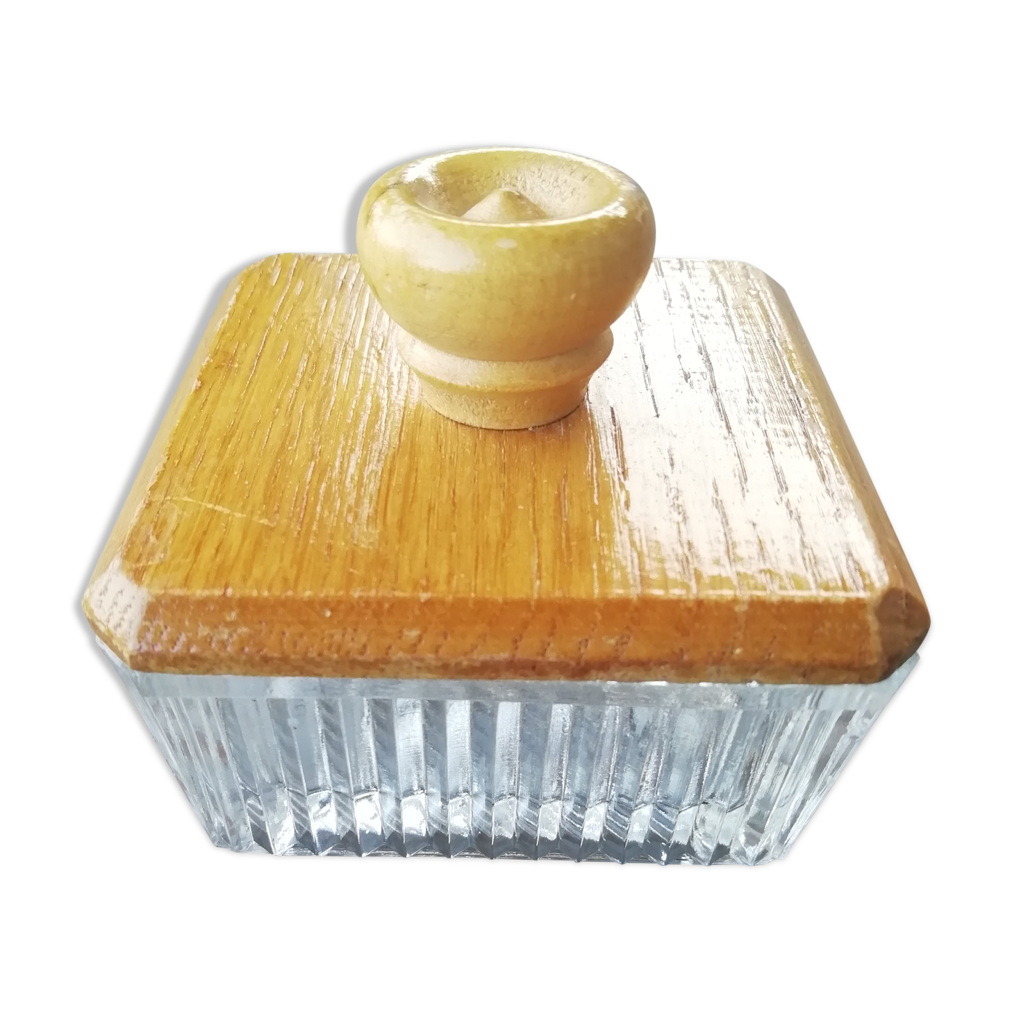 Ramequin chiseled glass