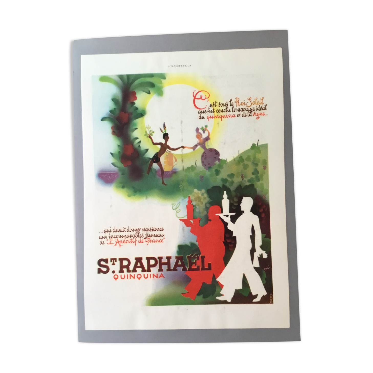 Authentic plastic advertising poster a3 st Raphael