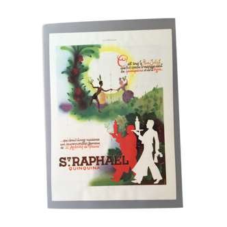 Authentic plastic advertising poster a3 st Raphael