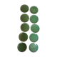 10 green ceramic plates signed "Georges" VALLAURIS