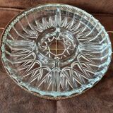 Compartments dish on metal base