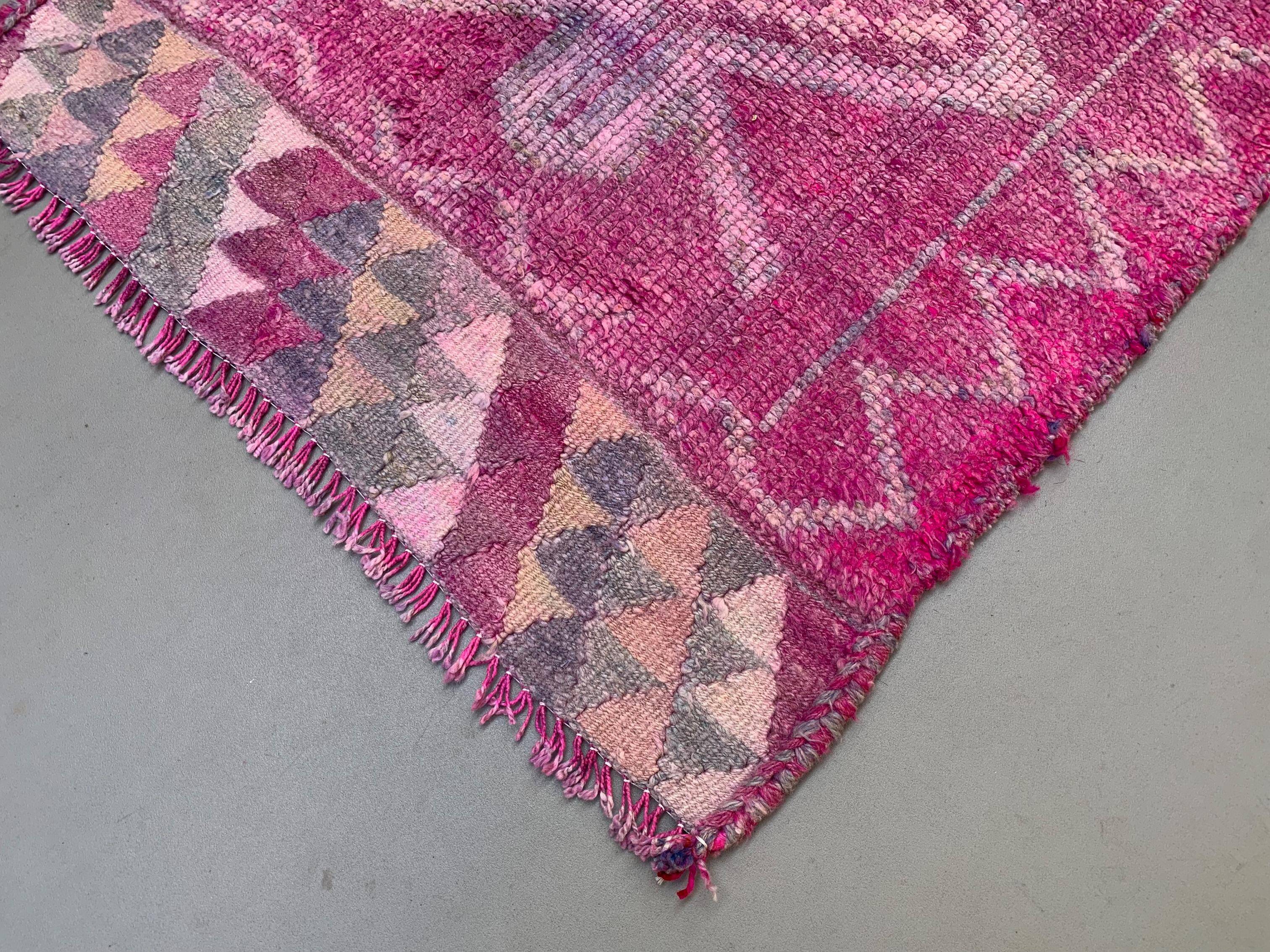 Vintage Turkish  Tribal Runner 318x90 cm veg dye wool rug tribal, handmade