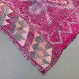 Vintage Turkish  Tribal Runner 318x90 cm veg dye wool rug tribal, handmade