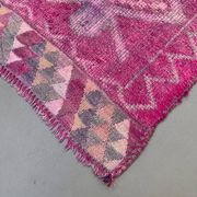 Vintage Turkish  Tribal Runner 318x90 cm veg dye wool rug tribal, handmade