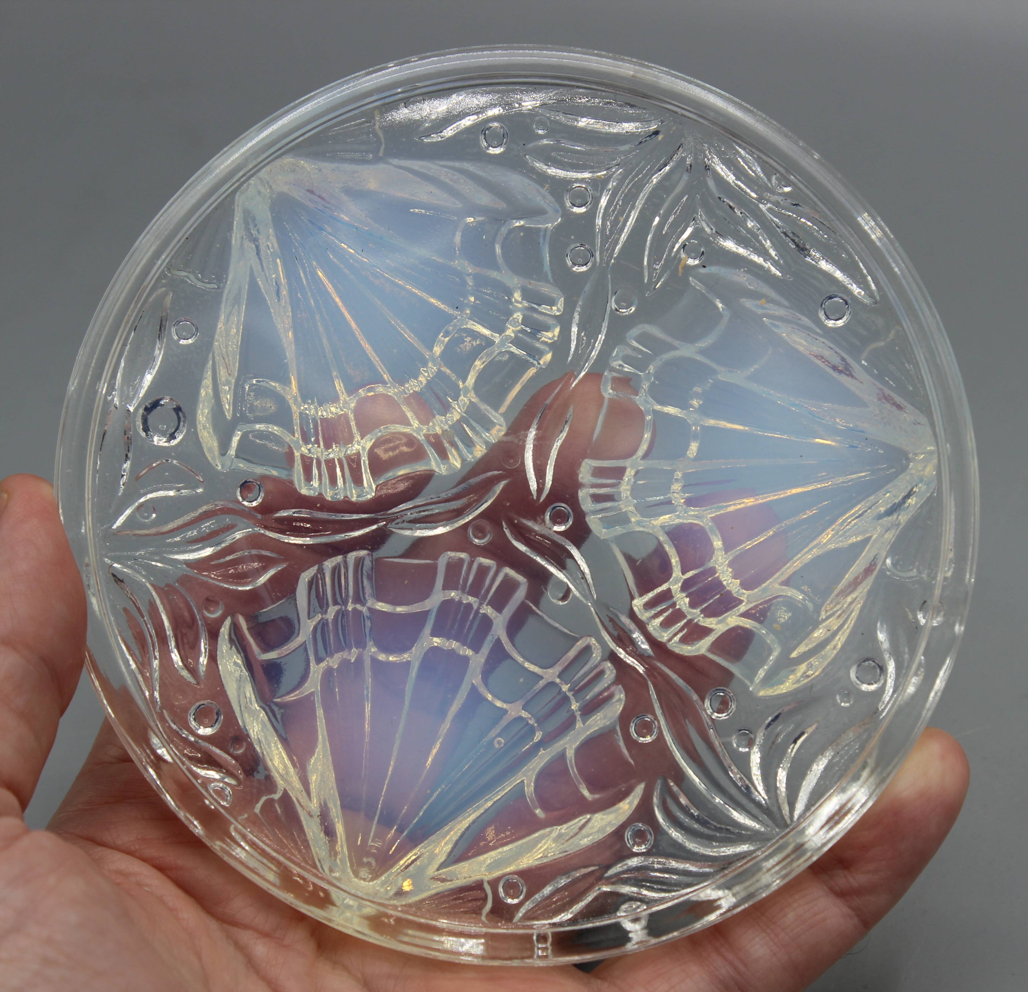 Dessous de carafe bouteille verre opalescent verlys sabino lalique #2