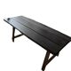Table et bancs en bois brutalistes