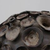 Sculpture « champignon » en céramique organique signée EL, Belgique, années 1960