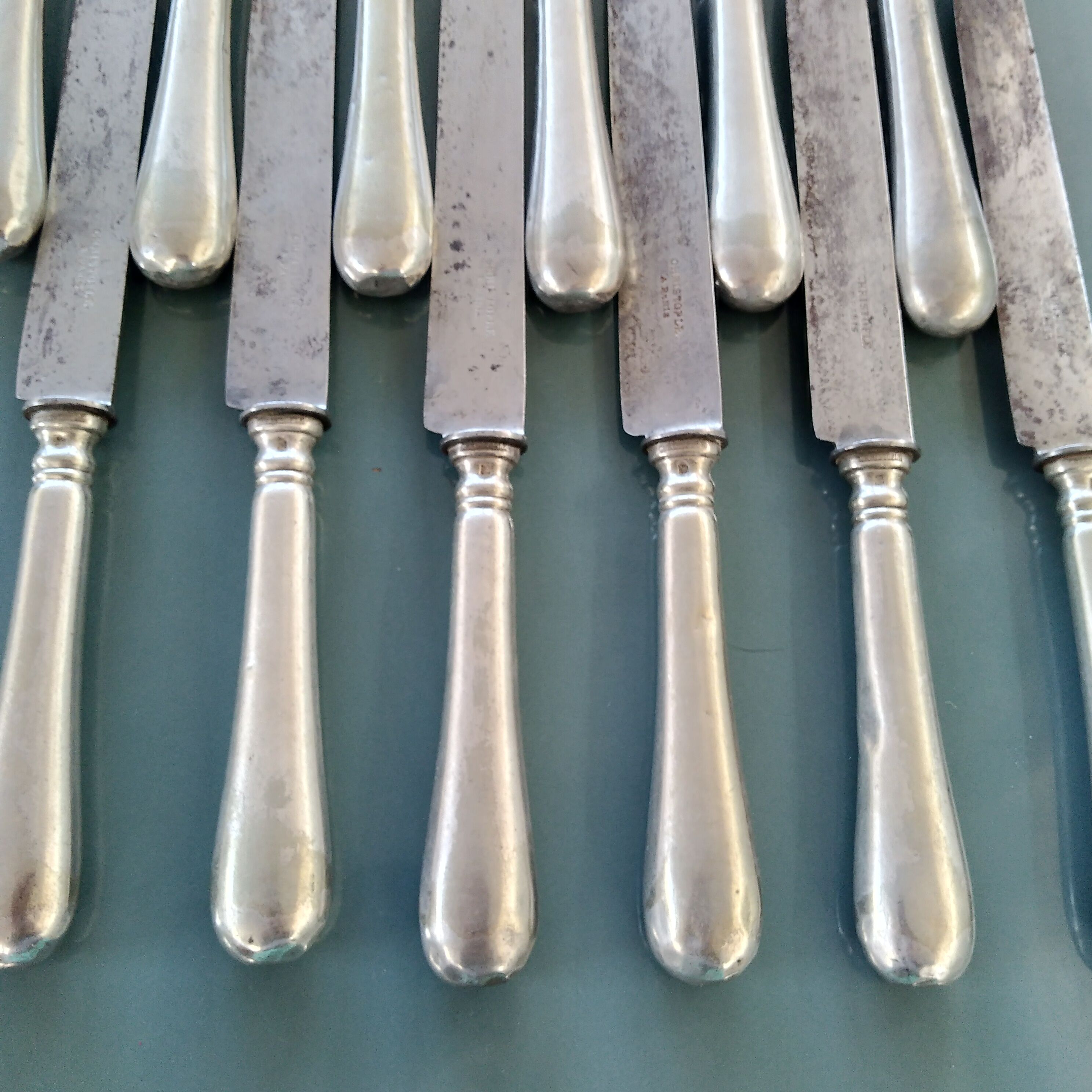 12 Ancient Christofle knives